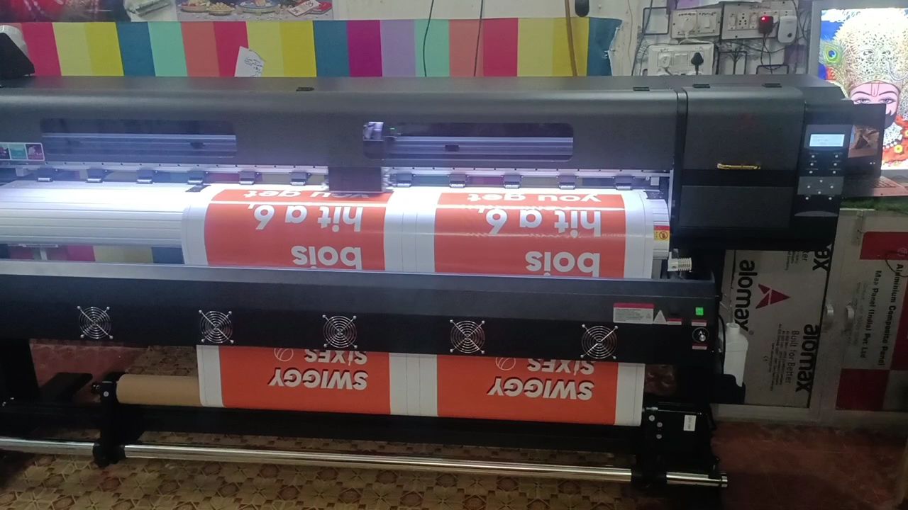 Large-format machine printing banner rolls